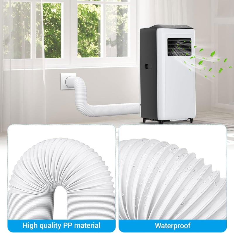 Sunshine Smile 3m-es 150mm PVC légkondicionáló kipufogó cső flexibilis szellőzőcső