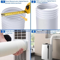 Sunshine Smile 3m-es 150mm PVC légkondicionáló kipufogó cső flexibilis szellőzőcső 5