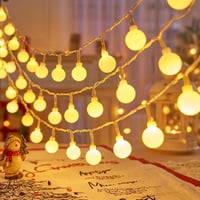 Sunshine smile 6m 40 LED meleg fehér gömb fényfüzér, beltéri kültéri dekoráció 1