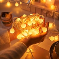 Sunshine smile 6m 40 LED meleg fehér gömb fényfüzér, beltéri kültéri dekoráció 5