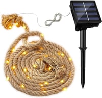 Sunshine smile 7m napelemes kötél lámpa 150 LED meleg fehér kültéri 1
