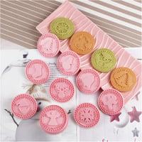 Sunshine smile 9 részes karácsonyi süteménykiszúró készlet - 3D mintás keksz formák, fondant nyomda, gyerekeknek is, kézi mosás ajánlott 6