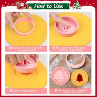 Sunshine smile 9 részes karácsonyi süteménykiszúró készlet - 3D mintás keksz formák, fondant nyomda, gyerekeknek is, kézi mosás ajánlott 5