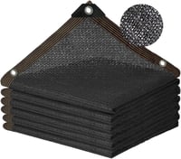 Sunshine smile Árnyékoló Háló 2,5x5m - 90% Fényvédelem, Fóliasátorhoz, Kerthez - Fekete HDPE Háló Fűzőszemekkel - Napvédő, Belátásgátló 1