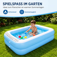 Dječji bazen na napuhavanje Sunshine Smile četvrtasti Deep Dive 105x75x30 cm vrtni ljetni bazen za igru na vodi i plažu 5