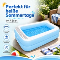 Dječji bazen na napuhavanje Sunshine Smile četvrtasti Deep Dive 105x75x30 cm vrtni ljetni bazen za igru na vodi i plažu 4