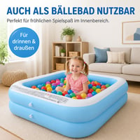 Dječji bazen na napuhavanje Sunshine Smile četvrtasti Deep Dive 105x75x30 cm vrtni ljetni bazen za igru na vodi i plažu 6