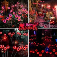 Sunshine smile Halloween napelemes kerti lámpa szett 2db LED szem dekoráció 7