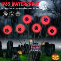 Sunshine smile Halloween napelemes kerti lámpa szett 2db LED szem dekoráció 5
