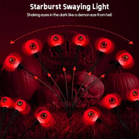 Sunshine smile Halloween napelemes kerti lámpa szett 2db LED szem dekoráció 3