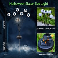 Sunshine smile Halloween napelemes kerti lámpa szett 2db LED szem dekoráció 2
