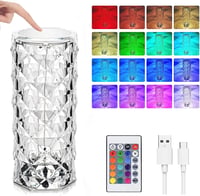 Sunshine smile LED kristály asztali lámpa 16 színű érintésvezérlés éjszakai fény 1