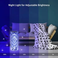 Sunshine smile LED kristály asztali lámpa 16 színű érintésvezérlés éjszakai fény 7