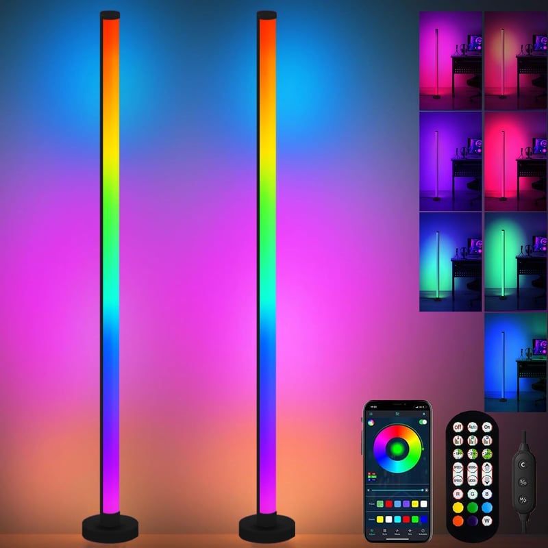 Sunshine smile LED saroklámpá RGB dimmer távirányítóval és zeneszinkronizációval