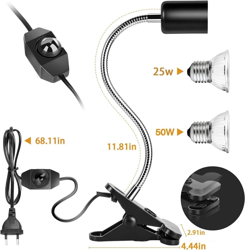 Sunshine smile Teknős Hőlámpa 25W 50W Terrárium Melegítő Reptiliumhoz