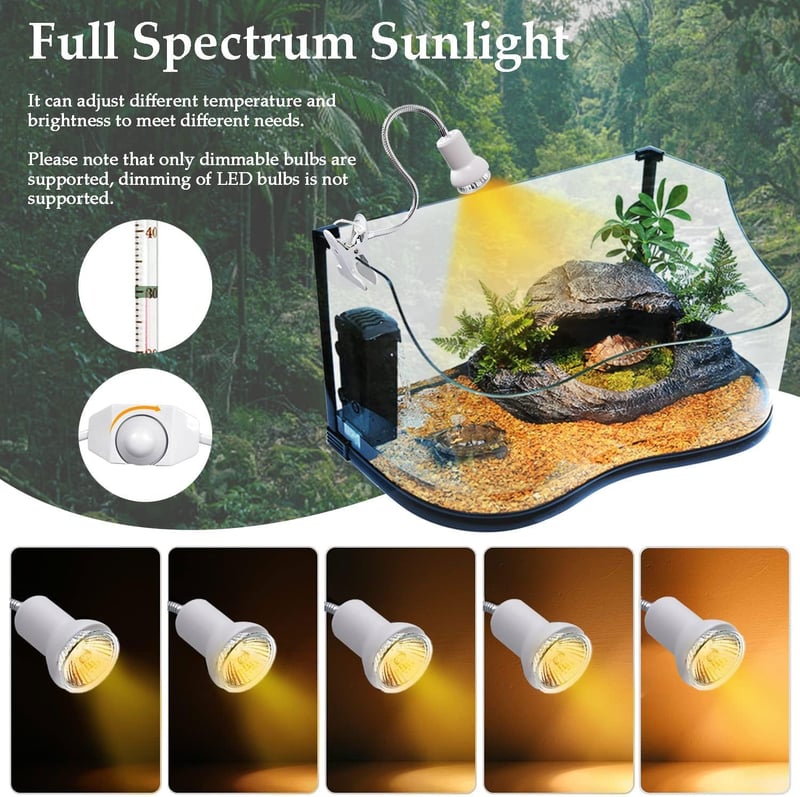 Sunshine Smile Teknős Terrárium Hőlámpa 25W 50W Hreptil Fűtőlámpa