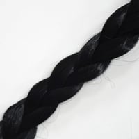 Perucă împletită neagră Wednesday Addams Sunshine Smile, pentru costum cosplay femei 3