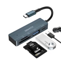 Viacportový adaptér Sunshot 4 v 1 USB-C s čítačkou kariet SD/TF 1