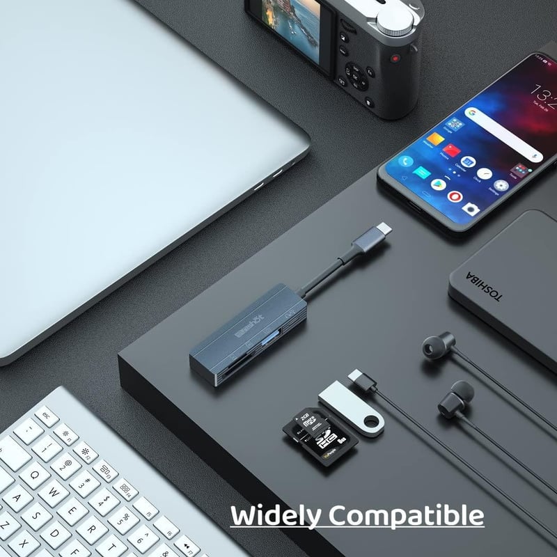 Sunshot 4az1-ben USB-C SD kártyaolvasó OTG adapter SDHC SDXC UHS-I