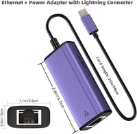 Sunshot Lightning Ethernet és Power Adapter 2in1 iPhone iPad iPod-hoz 7