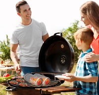 Sunsiou Grillkosár Szett - 2 db Rozsdamentes Acél Forgó Grillkosár Villával - BBQ Kiegészítő Zöldségekhez, Húsokhoz - Kempingezéshez, Piknik 7