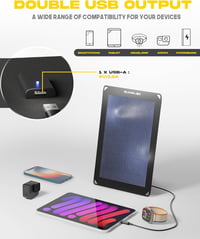 Sunslice 6W napelemes töltő vízálló USB porttal kempinghez 3