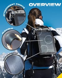 Sunslice 6W napelemes töltő vízálló USB porttal kempinghez 2