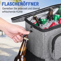 SUNTRIVA Chladiaci batoh 36 plechoviek 33L Veľká pikniková taška so 14-hodinovým chladením Nepriepustný termobatoh na turistiku, kempovanie a grilovanie 6