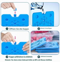 sunVigorous 5 buc. Acumulatori de răcire XXL pentru geantă frigorifică (800 ml) – Ultra-subțire 1,5 cm, Anti-scurgere – Element de răcire reutilizabil pentru camping, picnic, pescuit 4