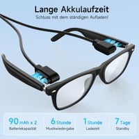 Inteligentné okuliare sunvito s Bluetooth reproduktorom a mikrofónom, UV ochranou a filtrom modrého svetla, hlasovým ovládaním, na vnútorné aj vonkajšie použitie, čierne 6