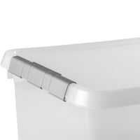 Úložný box s vekom Sunware Comfort Line 52 l - 50x40x38 cm - sada 4 ks - priehľadný plastový box, stohovateľný, veľký úložný priestor 4