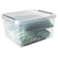 Úložný box s vekom Sunware Comfort Line 52 l - 50x40x38 cm - sada 4 ks - priehľadný plastový box, stohovateľný, veľký úložný priestor 2
