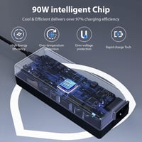 SUNYDEAL 90W Univerzális Laptop Töltő HP Lenovo ASUS Acer Dell Medion 19-20V Adapter 15 Csatlakozó 5