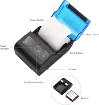 Sunydog 58mm Hordozható Termál Nyomtató Bluetooth USB Számlanyomtatás Android Windows 6