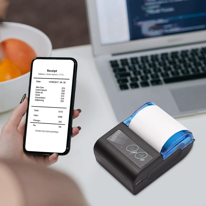Sunydog 58mm Hordozható Termál Nyomtató Bluetooth USB Számlanyomtatás Android Windows