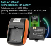 Sunydog 58mm Wireless Hordozható Termális Nyomtató Android Kompatibilis 6