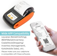 Sunydog 58mm Wireless Hordozható Termális Nyomtató Android Kompatibilis 5