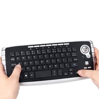 Sunydog E30 2,4 GHz bezdrôtová klávesnica s trackballom a rolovacím kolieskom pre Android TV BOX, Smart TV, PC a notebook, strieborná 8