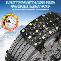 SUNYRISY 8 darabos hólánc szett, univerzális autó vészhelyzeti nyújtólánc, állítható TPU gumilánc, erős tapadás, 215-285 mm gumimérethez 3