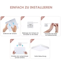 SUNZOS LED stropné svietidlo 36W 4250LM 23x4cm neutrálna biela do obývačky spálne kuchyne 6