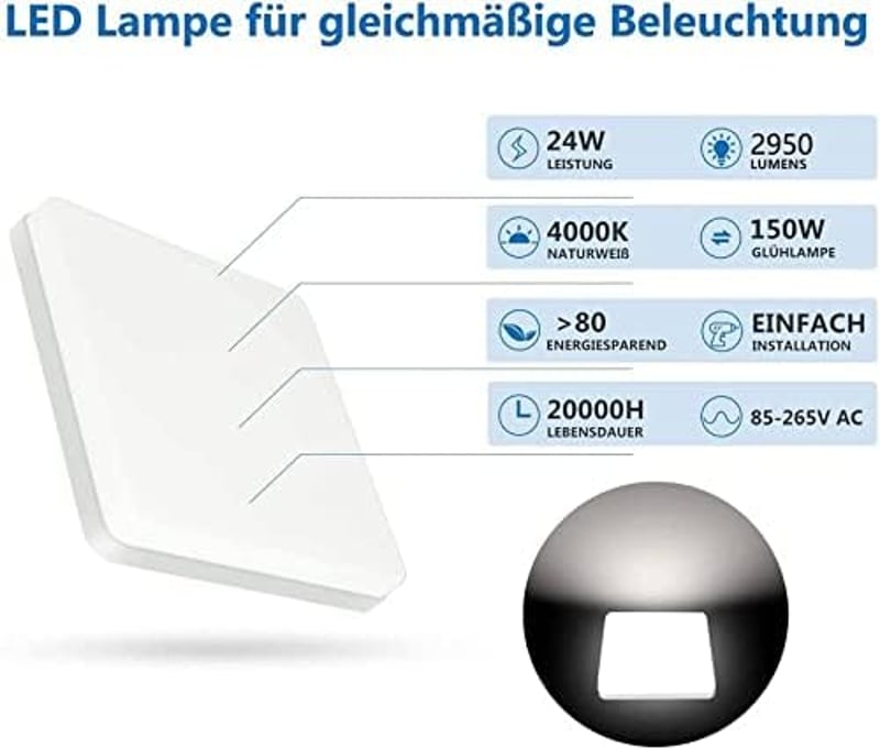 SUNZOS LED Mennyezeti Lámpa Nappali Hálószoba Konyha Előszoba Erkély Étkezőbe