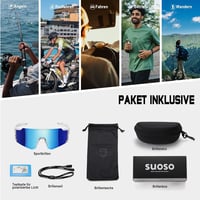 suoso polarizált uniszex sport kerékpáros napszemüveg UV400 - fekete/sötétkék 7