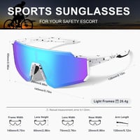 suoso polarizált uniszex sport kerékpáros napszemüveg UV400 - fekete/sötétkék 4