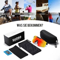 suoso Polarizált Sportüveg UV400 Kerékpár Síelés Horgászat 7