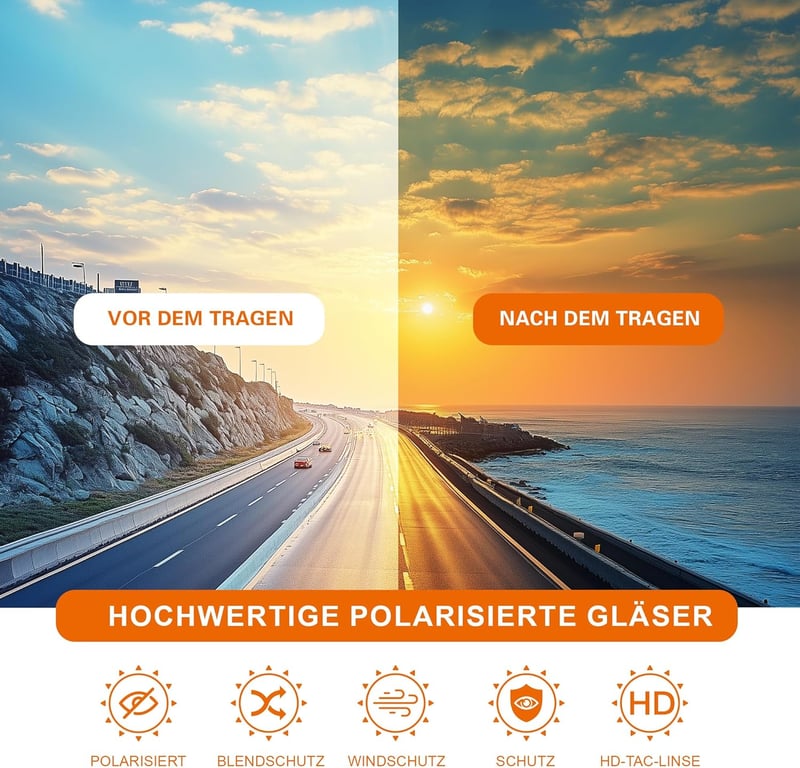 suoso TR90 Polarizált Sportüveg MTB Kerékpározáshoz UV400 Védelem