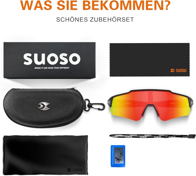 suoso TR90 Polarizált Sportüveg MTB Kerékpározáshoz UV400 Védelem