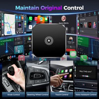 Adaptor wireless 2-în-1 Suoxiom 2026 pentru Android Auto și CarPlay, Bluetooth 5.0, WiFi 2.4+5.0 GHz, USB și Type-C, compatibil cu iOS 10+ și Android 10+ 8
