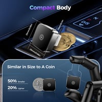 Adaptor wireless 2-în-1 Suoxiom 2026 pentru Android Auto și CarPlay, Bluetooth 5.0, WiFi 2.4+5.0 GHz, USB și Type-C, compatibil cu iOS 10+ și Android 10+ 3