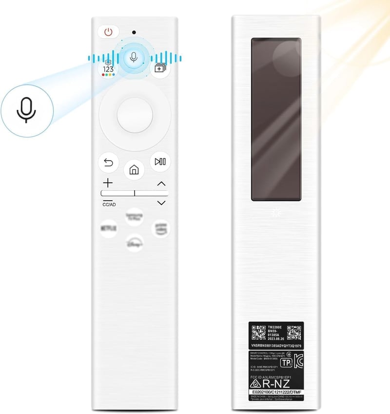 Suoxiom BN59-01385A napelemes hangvezérlős csere távirányító Samsung Smart TV-hez - fehér