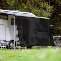 SUPAREE 10x8 hüvelykes lakókocsi napellenző magánélet árnyékoló fekete UV-álló háló univerzális elülső fal camping RV 4